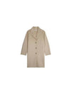 Button Wool Single Coat Beige - ACNE STUDIOS - BALAAN 2