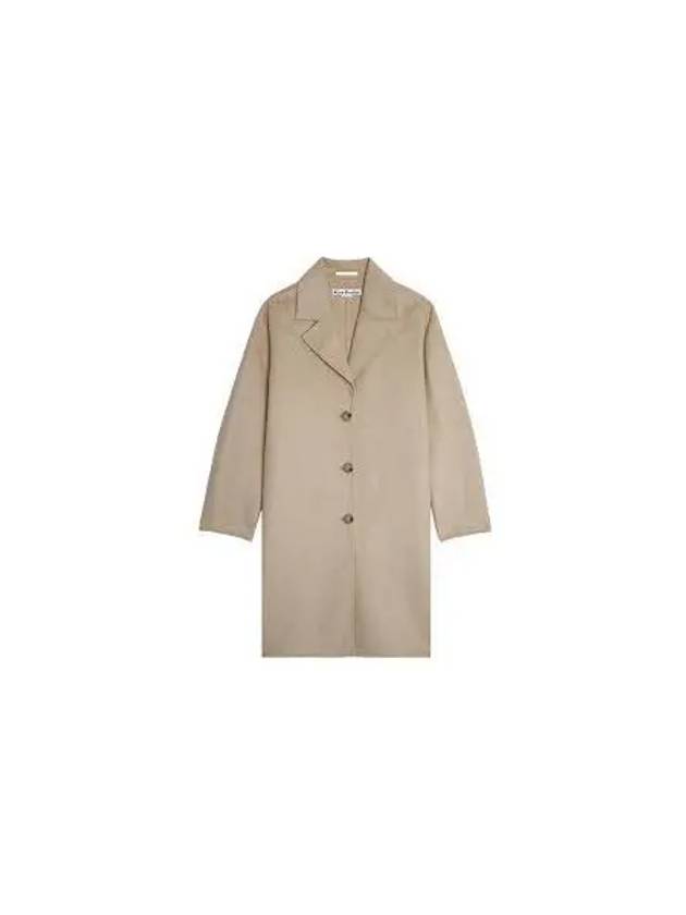 Button Wool Single Coat Beige - ACNE STUDIOS - BALAAN 2