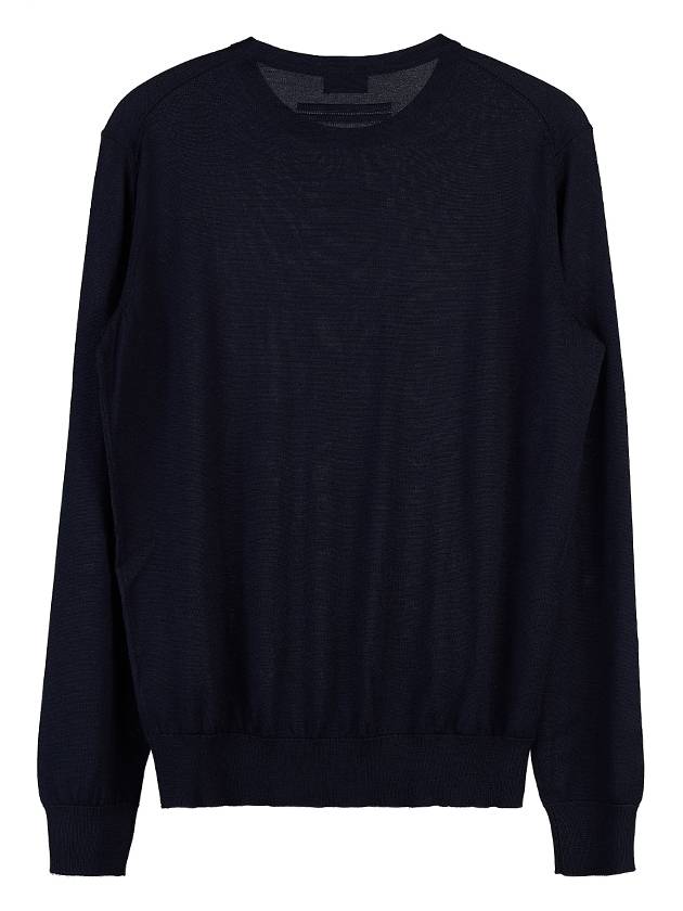 Cassetta Light Crew Neck Knit Top Navy - ERMENEGILDO ZEGNA - BALAAN 3