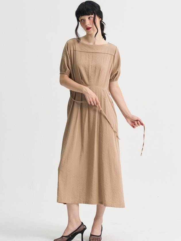 Sistine Pintuck Long Dress Brown - SORRY TOO MUCH LOVE - BALAAN 5