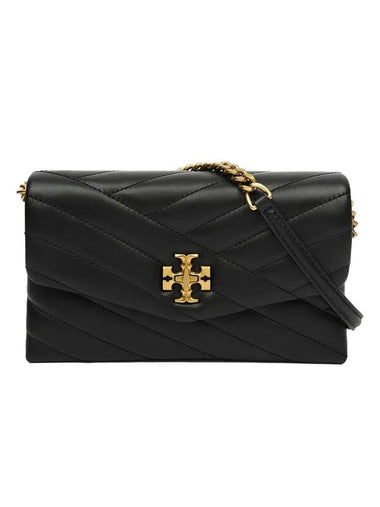 Kira Chevron Chain Long Wallet Black - TORY BURCH - BALAAN 1