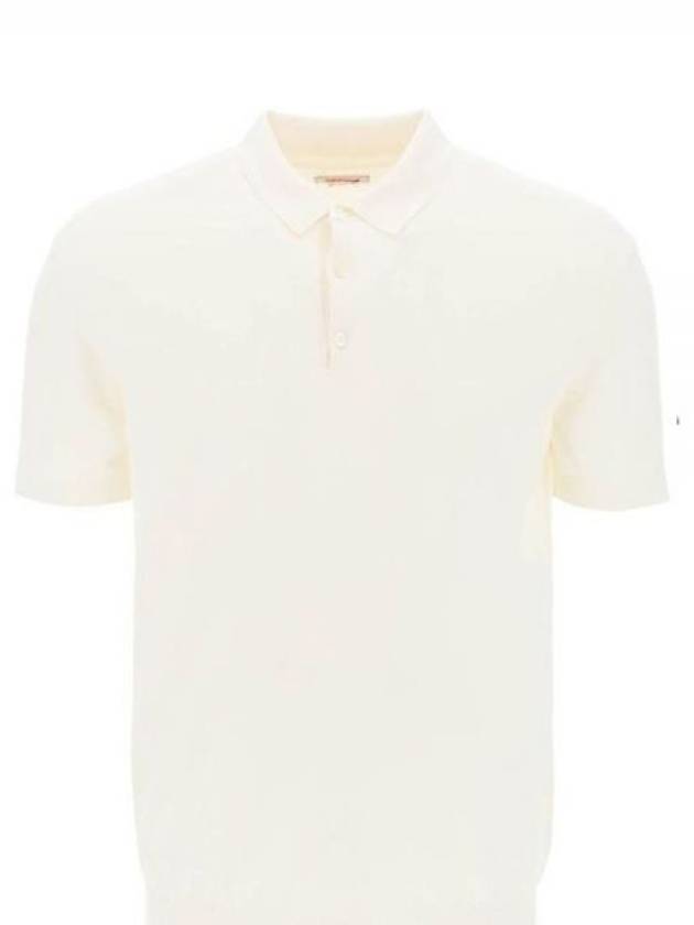 Knit Short Sleeve Polo Shirt White - BARACUTA - BALAAN 2