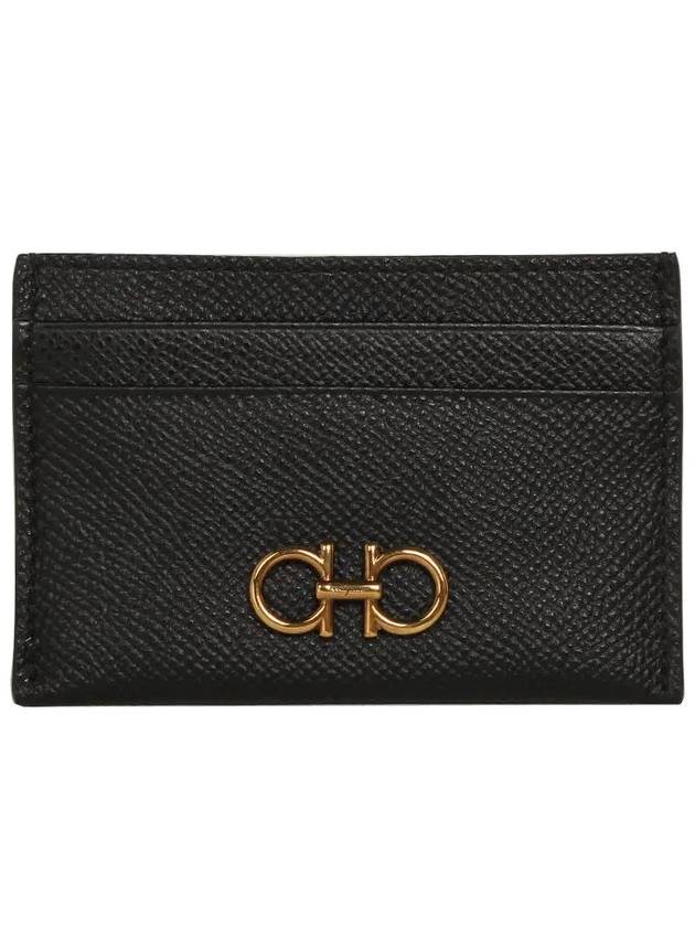 Gancini Card Wallet Black - SALVATORE FERRAGAMO - BALAAN 2