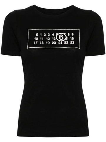 MM6 Short Sleeve T Shirt S52GC0323S23588 900 Black - MAISON MARGIELA - BALAAN 1