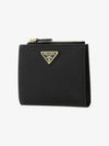 Small Saffiano Half Wallet Black - PRADA - BALAAN 3