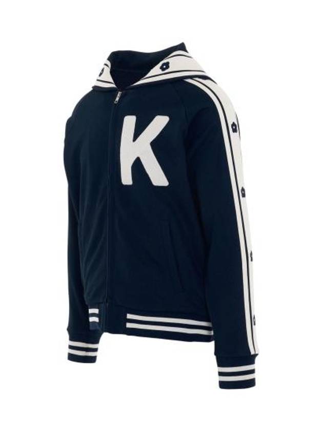 Elephant Zipper Hooded Jacket Midnight Blue - KENZO - BALAAN 3