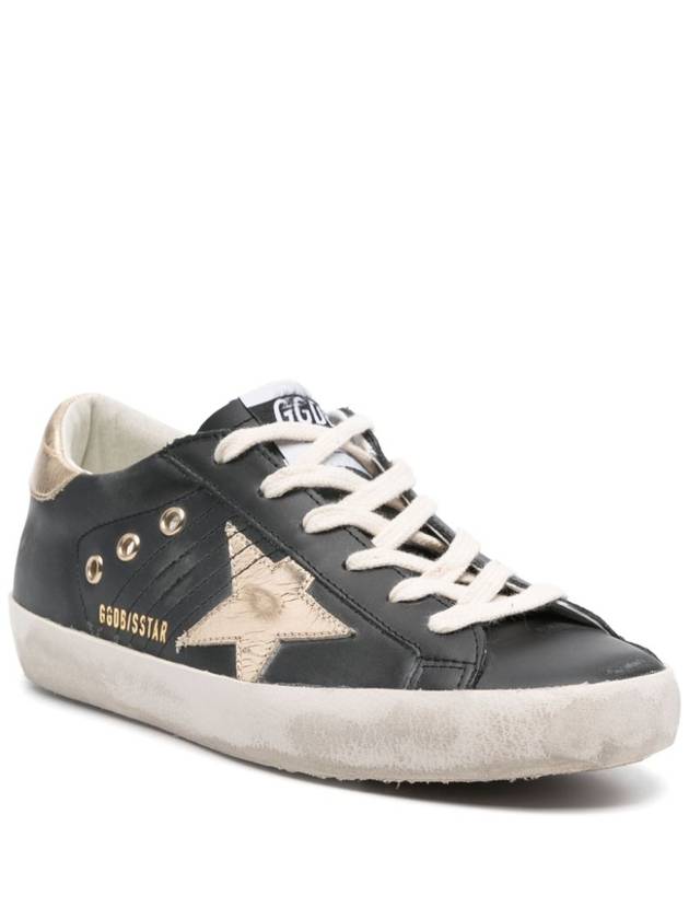 Superstar Gold Tab Low Top Sneakers Black - GOLDEN GOOSE - BALAAN 5