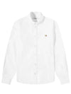 Small Fox Head Patch Classic Long Slevee Shirt White - MAISON KITSUNE - BALAAN 2