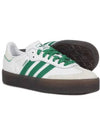 Sambae Leather Low Top Sneakers Green Cloud White - ADIDAS - BALAAN 3