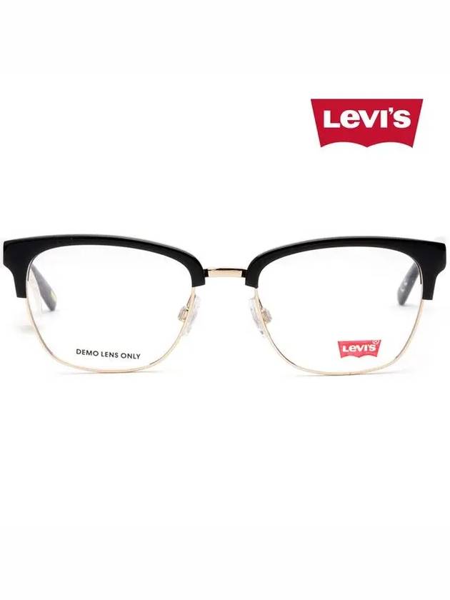 Glasses Frame LS113 01 Lower Gold Frame Men Women Brand Retro Halfrimmed Fashion - LEVI'S - BALAAN 3