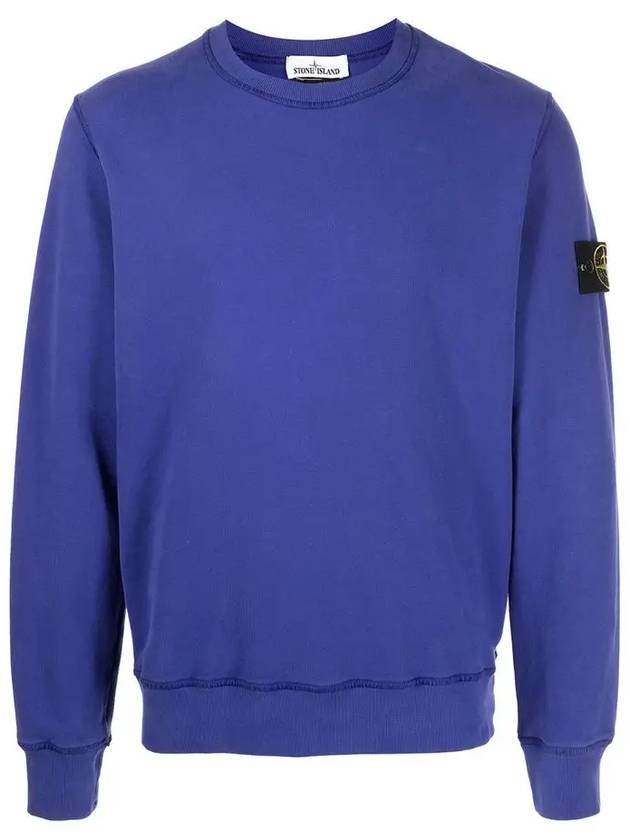 Wappen Patch Crewneck Sweatshirt Blue - STONE ISLAND - BALAAN 3