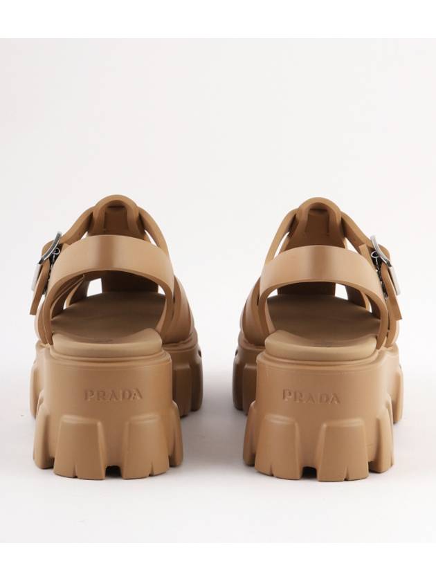 Monolith Rubber Sandals Beige - PRADA - BALAAN 8