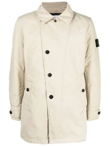 David TC Logo Patch Jacket Beige - STONE ISLAND - BALAAN 1