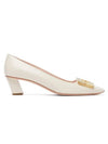 Belle Vivier RV Pumps Off White - ROGER VIVIER - BALAAN.