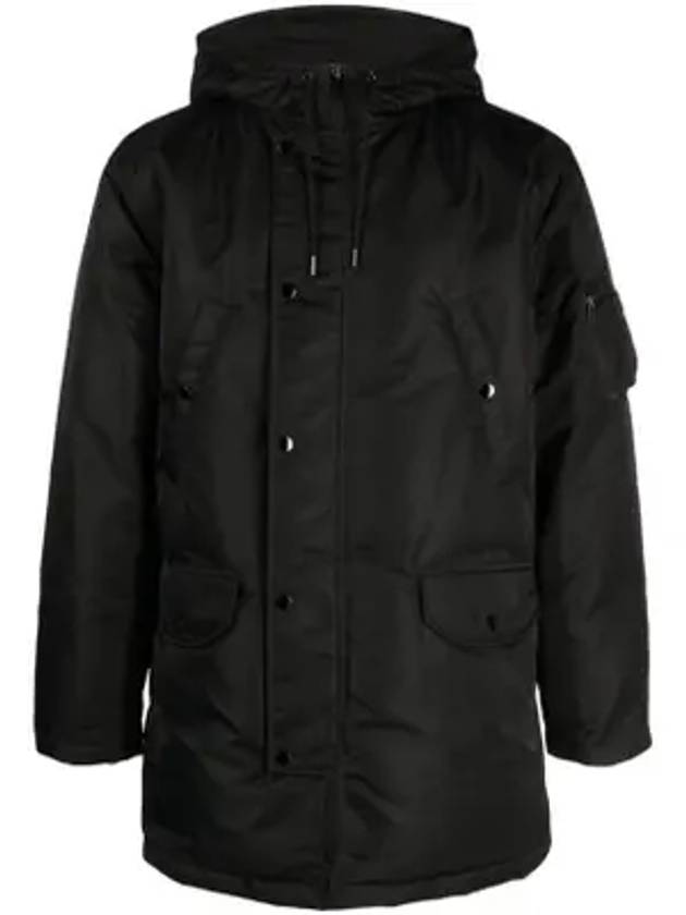 Terry Puffer Recycled Nylon Parka Black - THEORY - BALAAN 1