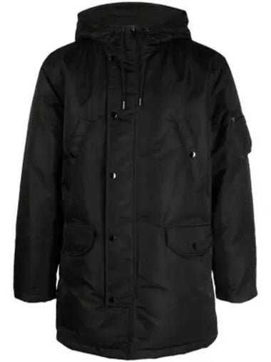 Puffer Recycled Nylon Parka Black - THEORY - BALAAN 1