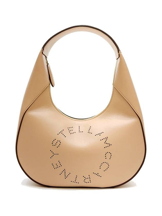 Stella Logo Small Hobo Shoulder Bag Blush - STELLA MCCARTNEY - BALAAN.