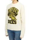 Women's Logo Intarsia Knit Top Off White - GANNI - BALAAN 3