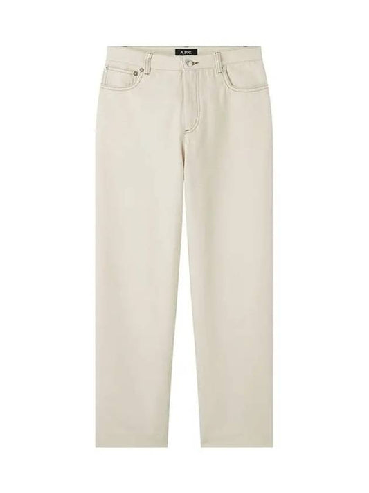 High Waist Cropped Straight Jeans White - A.P.C. - BALAAN 2