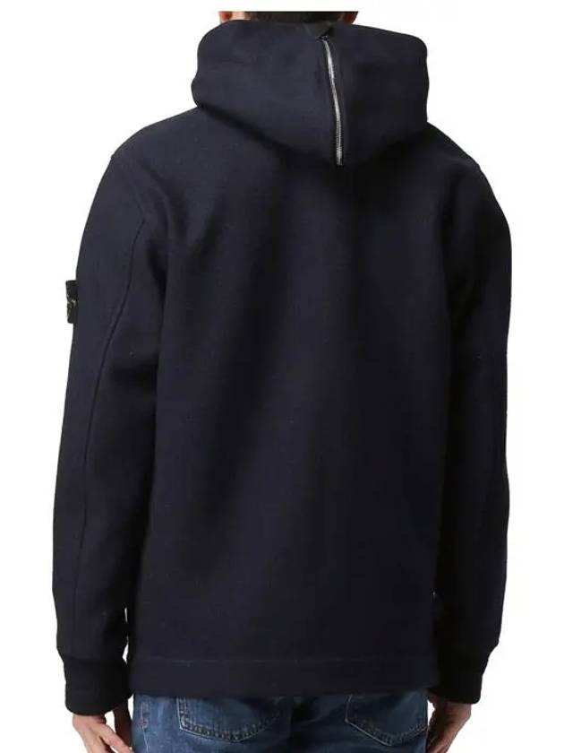 Wappen Panno Wool Nylon Hooded Jacket Black - STONE ISLAND - BALAAN 5