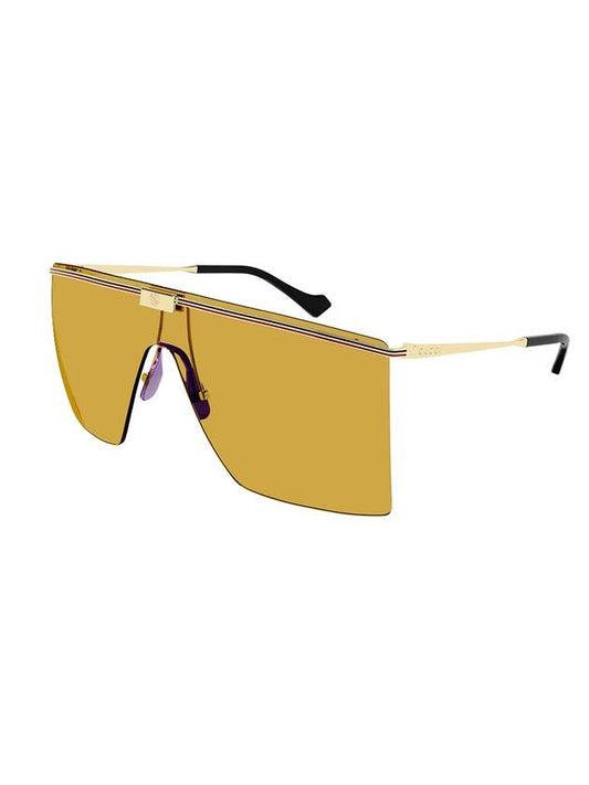 Eyewear Mask Frame Sunglasses Gold - GUCCI - BALAAN 1