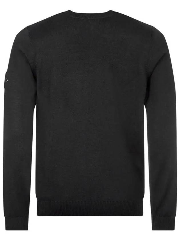 Men's Shadow Project Wappen Pocket Wool Knit Top Black - STONE ISLAND - BALAAN 4