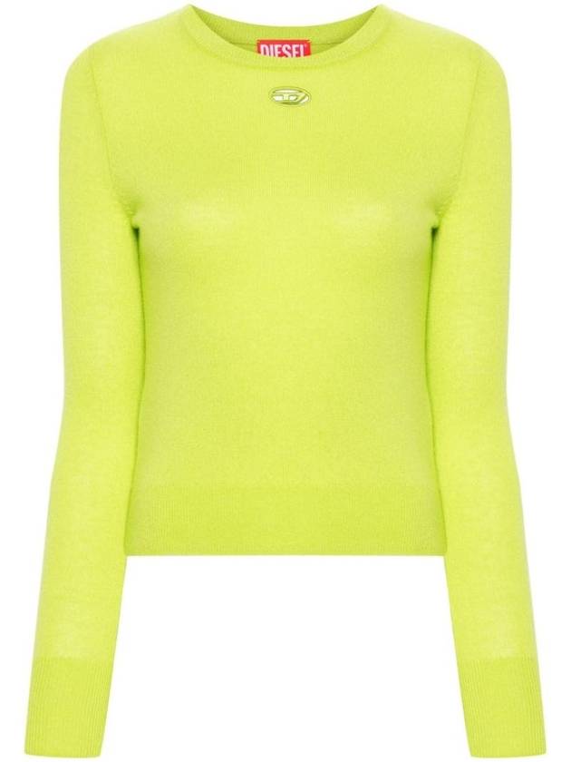 M-Areesax Embroidered Logo Wool Knit Top Green - DIESEL - BALAAN 1