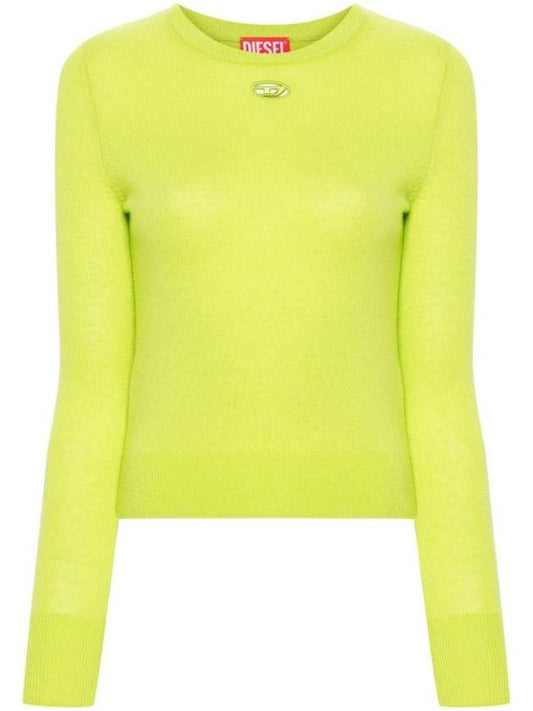 M-Areesax Embroidered Logo Wool Knit Top Green - DIESEL - BALAAN 1