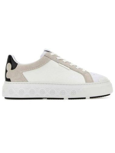 Ladybug Suede Leather Low Top Sneakers White - TORY BURCH - BALAAN 1