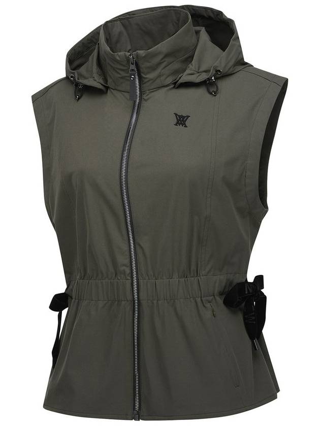 Official W WAIST SHIRRING HOODY VEST KH - ANEWGOLF - BALAAN 3