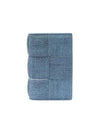 Cassette Flap Card Wallet Blue Melange - BOTTEGA VENETA - BALAAN 1