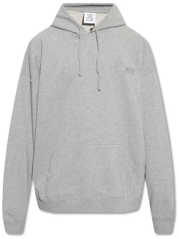 Embroidered Logo Hoodie Grey - VETEMENTS - BALAAN 1