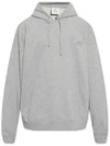 logo embroidered hoodie gray - VETEMENTS - BALAAN.