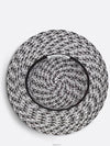 D-Bobby Houndstooth Large Straw Bucket Hat White Black - DIOR - BALAAN 5