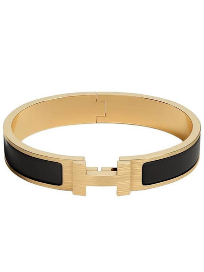 Clic HH Bracelet Gold Noir Mat - HERMES - BALAAN 2