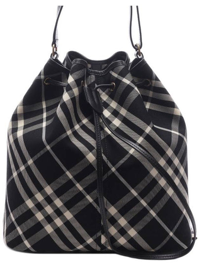 Check Medium Bucket Bag Black - BURBERRY - BALAAN 2