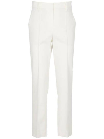 Drill Straight Pants White - BRUNELLO CUCINELLI - BALAAN 1