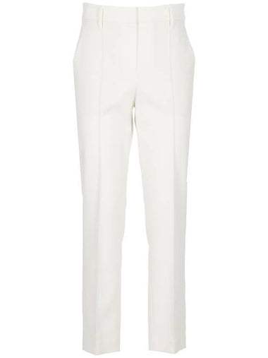 Drill Straight Pants White - BRUNELLO CUCINELLI - BALAAN 1