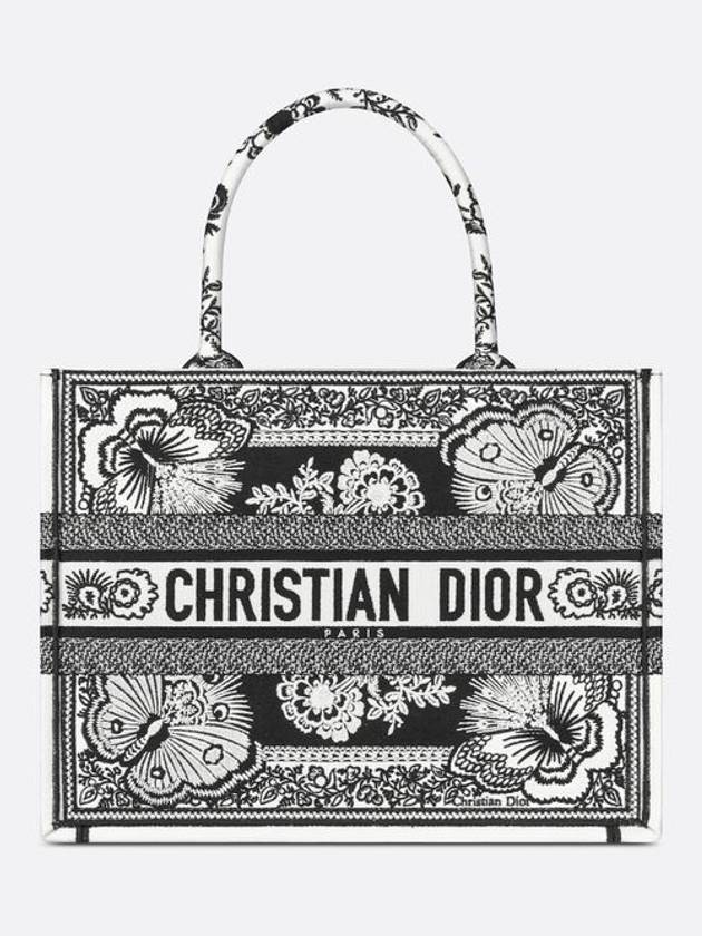 Butterfly Bandana Medium Book Tote Bag Black - DIOR - BALAAN 3