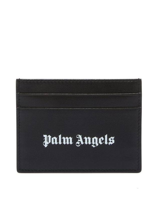 Palm Angels Classic Logo Card Holder Black/White - PALM ANGELS - BALAAN 2