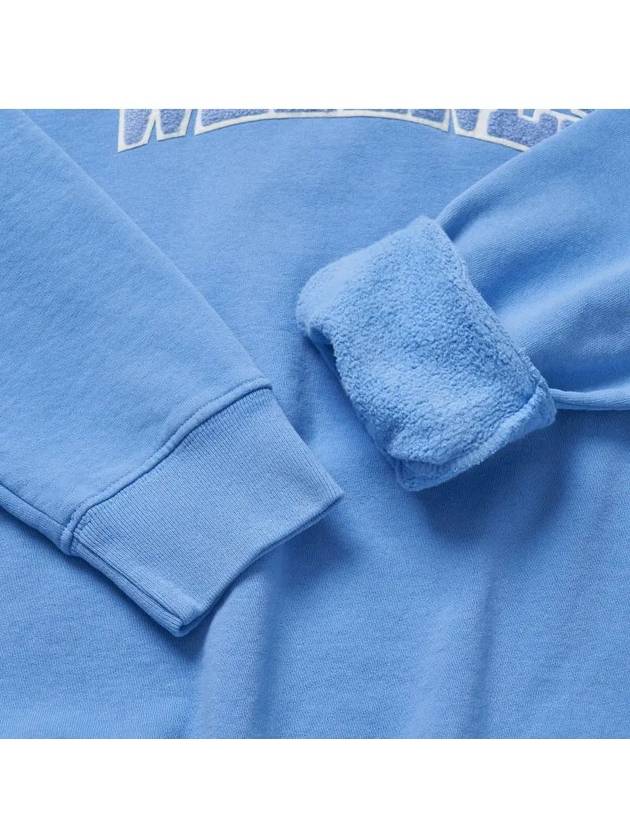 Wellness Crew Neck Cotton Sweatshirt Light Blue - SPORTY & RICH - BALAAN 4