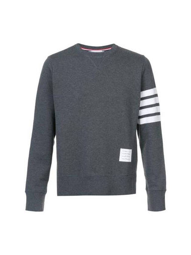 4 Bar Loopback Jersey Sweatshirt Dark Grey - THOM BROWNE - BALAAN 1