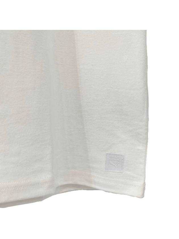 Puma embroidered logo print short sleeve t-shirt white - MAISON KITSUNE - BALAAN.