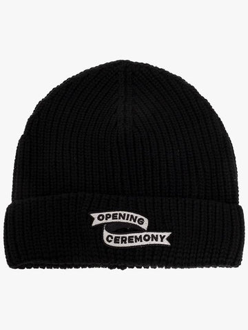 Opening Ceremony Beanie With Logo, Men's, Black - OPENING CEREMONY - BALAAN 1