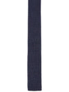 Salvatore Men's Knit Silk Tie Navy - SALVATORE FERRAGAMO - BALAAN.