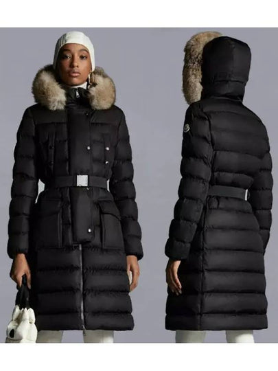 Khloe Long Down Jacket Black - MONCLER - BALAAN 2