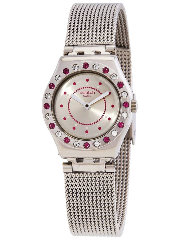 Swatch Meche Rose Quartz Crystal Silver Dial Ladies Watch YSS319M - SWATCH - BALAAN 1