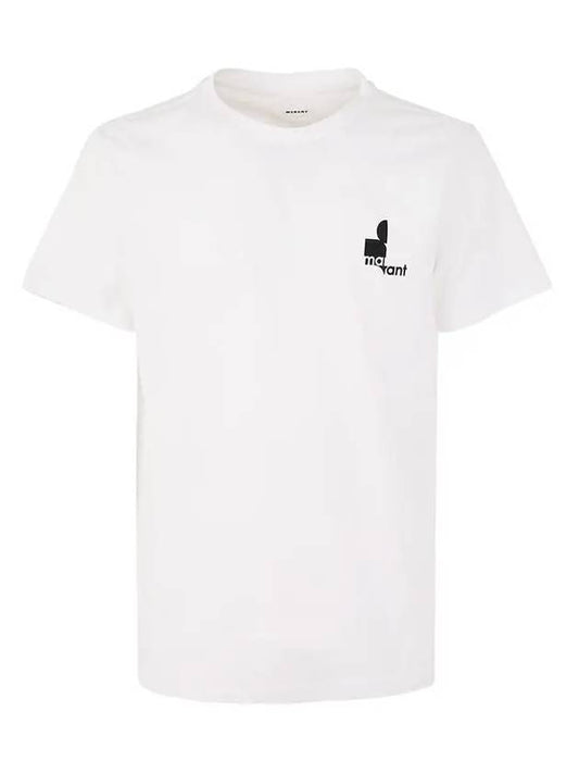 Zafferh Mini Logo Cotton Short Sleeve T-Shirt White - ISABEL MARANT - BALAAN 2