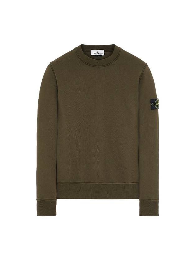 Compass Patch Crew Neck Sweatshirt Olive - STONE ISLAND - BALAAN 2