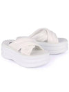 GG Platform Padded Nylon Slide Sandals White - GUCCI - BALAAN 2